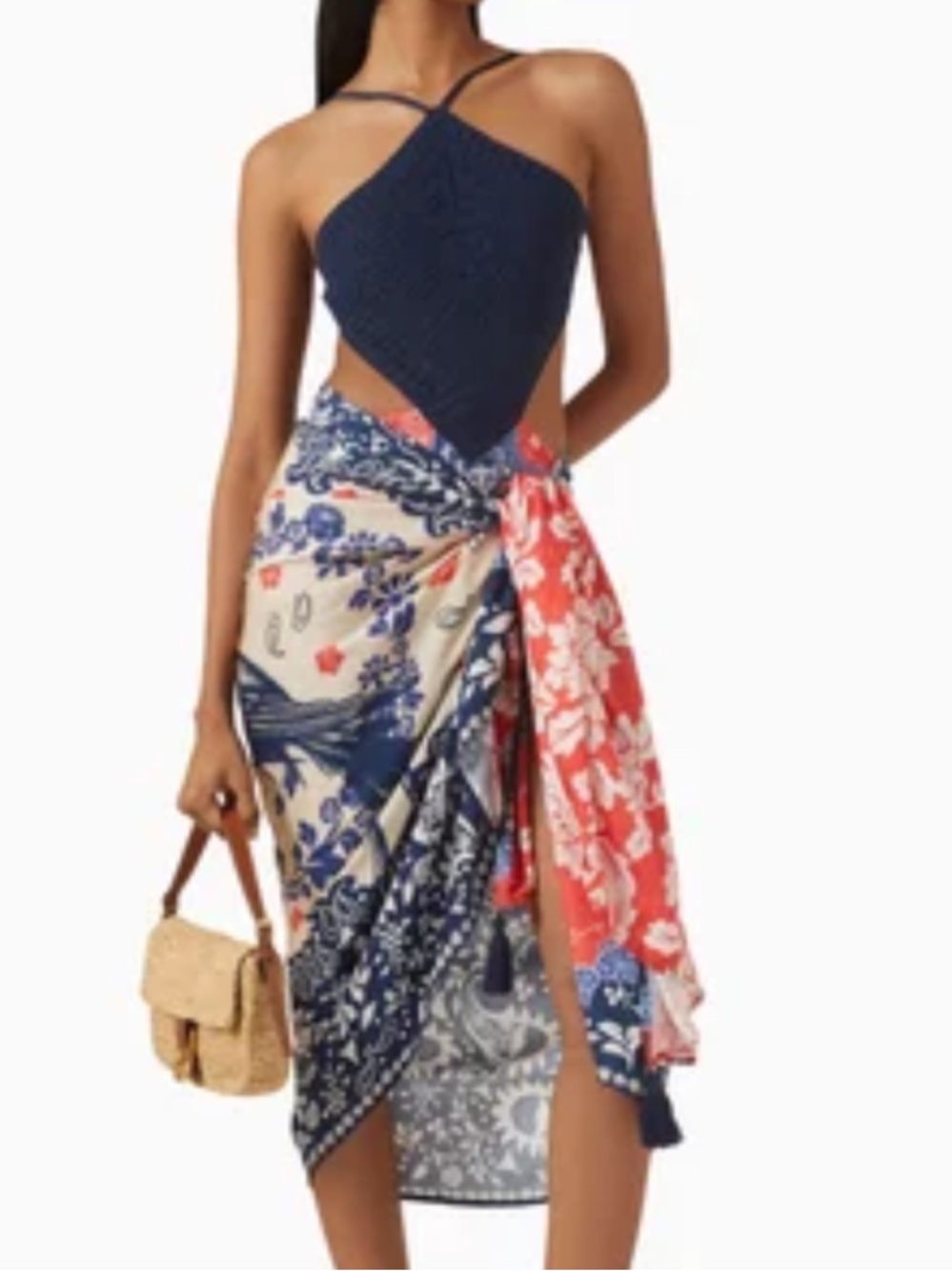 Agua Bendita Marine Atma Sarong Pareo Swim Cover-up, NWT